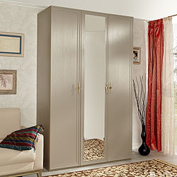 шкаф 3-х дверный с зеркалом Palmari P5550 цвет 5 бежевый с серым