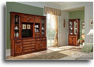 стенка Рим длиной 215 см № R24, витрина Рим R33Z шириной 89 см. На фото - цвет раис - корень ореха стенка Рим длиной 215 см № R24, витрина Рим R33Z шириной 89 см. На фото - цвет раис - корень ореха