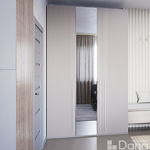 шкаф 3-х дверный Dimare D5550 цвет D5 бежево-серый