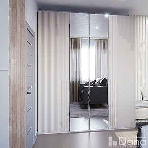 шкаф 4-х дверный Dimare D5560 цвет D5 бежево-серый