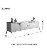 Тумба ТВ Dana Dimare LUX DL2180 цвет DL2 графит длина 206 см