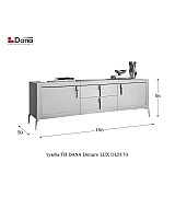 Тумба ТВ Dana Dimare LUX DL5170 цвет DL5 серый длина 156 см Тумба ТВ Dana Dimare LUX DL5170 цвет DL5 серый длина 156 см