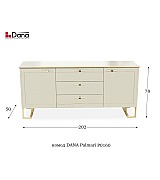 Комод Dana Palmari P0160 цвет 0 белый длина 202 см Комод Dana Palmari P0160 цвет 0 белый длина 202 см