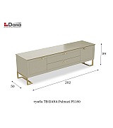 Тумба ТВ Dana Palmari P5180 цвет 5 бежевый длина 202 см Тумба ТВ Dana Palmari P5180 цвет 5 бежевый длина 202 см
