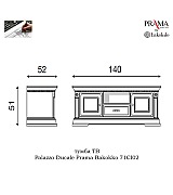 Тумба ТВ Palazzo Ducale Prama Bakokko 71CI02 ciliegio цвет вишня длина 140 см Тумба ТВ Palazzo Ducale Prama Bakokko 71CI02 ciliegio цвет вишня длина 140 см
