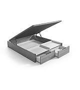 Кровать Koala Beds Drawer/Dreams 160 * 200 см цвет Roble Contorno/Rino 06 Serie 1