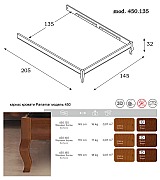 Кровать Panamar 870.450 цвет орех nogal (без основания) Кровать Panamar 870.450 цвет орех nogal (без основания)