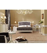 Кровать Panamar 871.451 цвет белый blanco, обивка Fiesole-4 Кровать Panamar 871.451 цвет белый blanco, обивка Fiesole-4