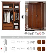 Шкаф 3-х дверный Panamar 877.003 цвет орех Шкаф 3-х дверный Panamar 877.003 цвет орех