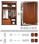 Шкаф 3-х дверный Panamar 877.003 цвет вишня Шкаф 3-х дверный Panamar 877.003 цвет вишня