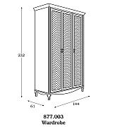 Шкаф 3-х дверный Panamar 877.003 цвет вишня Шкаф 3-х дверный Panamar 877.003 цвет вишня