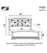 Кровать Palazzo Ducale Prama Bakokko модель 71BO13LT bianco цвет белый 140 см Кровать Palazzo Ducale Prama Bakokko модель 71BO13LT bianco цвет белый 140 см