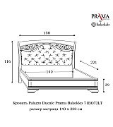 Кровать Palazzo Ducale Prama Bakokko модель 71BO73LT bianco цвет белый 140 см Кровать Palazzo Ducale Prama Bakokko модель 71BO73LT bianco цвет белый 140 см