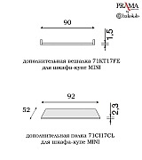 Шкаф купе 2 дверный Palazzo Ducale Prama Bakokko 71CI27AR MINI ciliegio цвет вишня