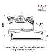 Кровать Palazzo Ducale Prama Bakokko модель 71CI05LT ciliegio цвет вишня 180 см Кровать Palazzo Ducale Prama Bakokko модель 71CI05LT ciliegio цвет вишня 180 см