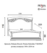 Кровать Palazzo Ducale Prama Bakokko модель 71CI45LT ciliegio цвет вишня 180 см Кровать Palazzo Ducale Prama Bakokko модель 71CI45LT ciliegio цвет вишня 180 см