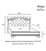 Кровать Palazzo Ducale Prama Bakokko модель 71CI73LT ciliegio цвет вишня 140 см Кровать Palazzo Ducale Prama Bakokko модель 71CI73LT ciliegio цвет вишня 140 см