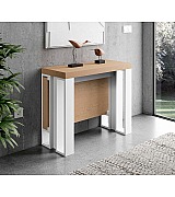 Консоль трансформер стол обеденный Disemobel 4061 roble blanco цвет дуб, белый Консоль трансформер стол обеденный Disemobel 4061 roble blanco цвет дуб, белый
