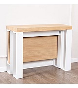 Консоль трансформер стол обеденный Disemobel 4061 roble blanco цвет дуб, белый Консоль трансформер стол обеденный Disemobel 4061 roble blanco цвет дуб, белый