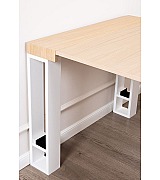 Консоль трансформер стол обеденный Disemobel 4061 roble blanco цвет дуб, белый Консоль трансформер стол обеденный Disemobel 4061 roble blanco цвет дуб, белый