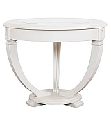 Журнальный стол Disemobel 66/C Cristal vainilla цвет белый стеклянная столешница 