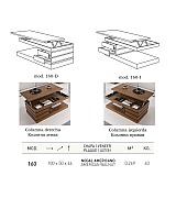 Журнальный стол трансформер Disemobel 160 nogal americano-1 цвет американский орех Журнальный стол трансформер Disemobel 160 nogal americano-1 цвет американский орех