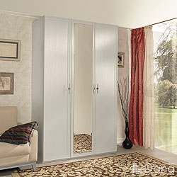 шкаф 3-х дверный с зеркалом Palmari P2550 цвет 2 светло-серый