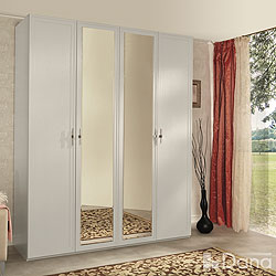 шкаф 4-х дверный с 2-мя зеркалами Palmari P2560 цвет 2 светло-серый
