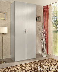 шкаф 2-х дверный Palmari P2610 с молдингами цвет 2 светло-серый