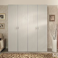 шкаф 4-х дверный Palmari P2630с молдингами цвет 2 светло-серый