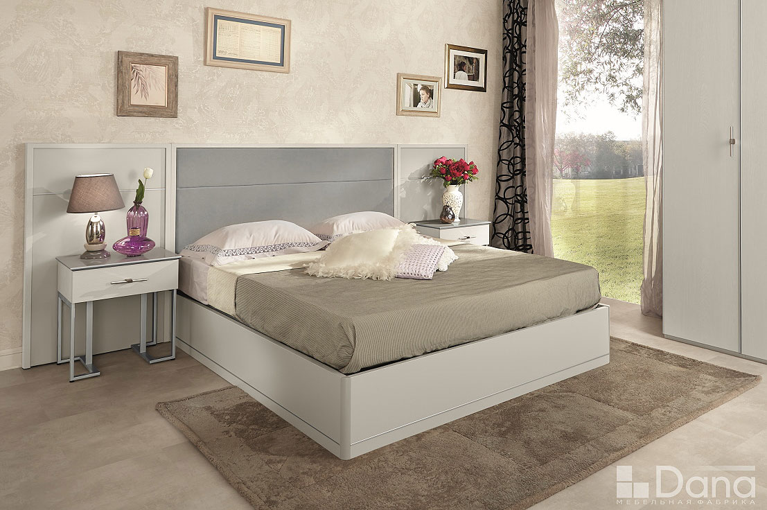 спальня Palmari 2 светло-серый цвет мебельная фабрика Дана