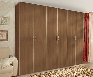 шкаф 6-ти дверный Palmari P3650 с молдингами цвет 3 орех
