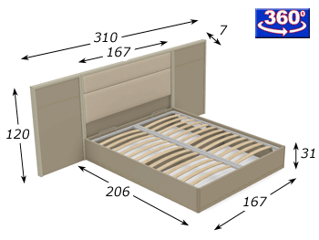 размеры кровать Palmari