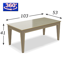 размер журнальный столик Palmari P2380 на деревянных ножках