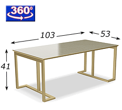 размер журнальный столик Palmari P5390 на металлических опорах